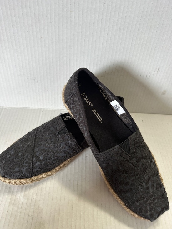 Toms Shoes - Toms Black Lace Espadrille Slip-On Loafers